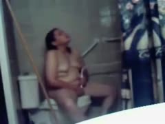 On the crap home bowl, my sultry, fat, dark brown, white wife masturbates her muff.